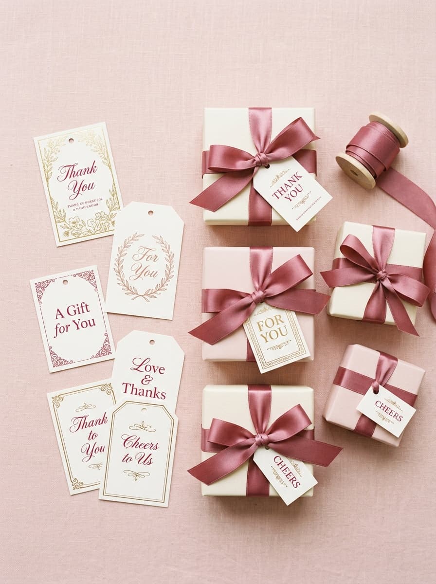 Digital Favor Tags — Classic Elegant
